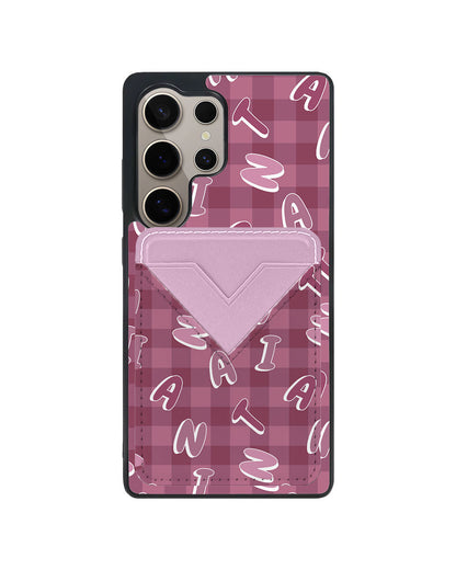 Android Avant Wallet Case - Custom Monogram 3.0 Checkered 2.0