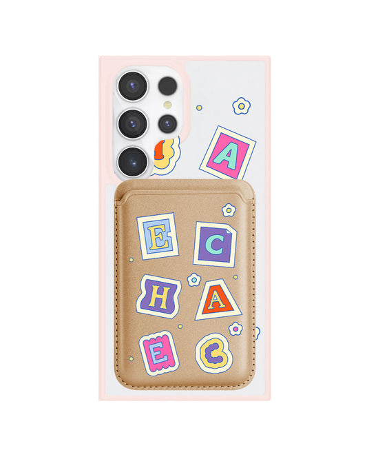 Android Magnetic Wallet Case - Adorable monogram 3.0