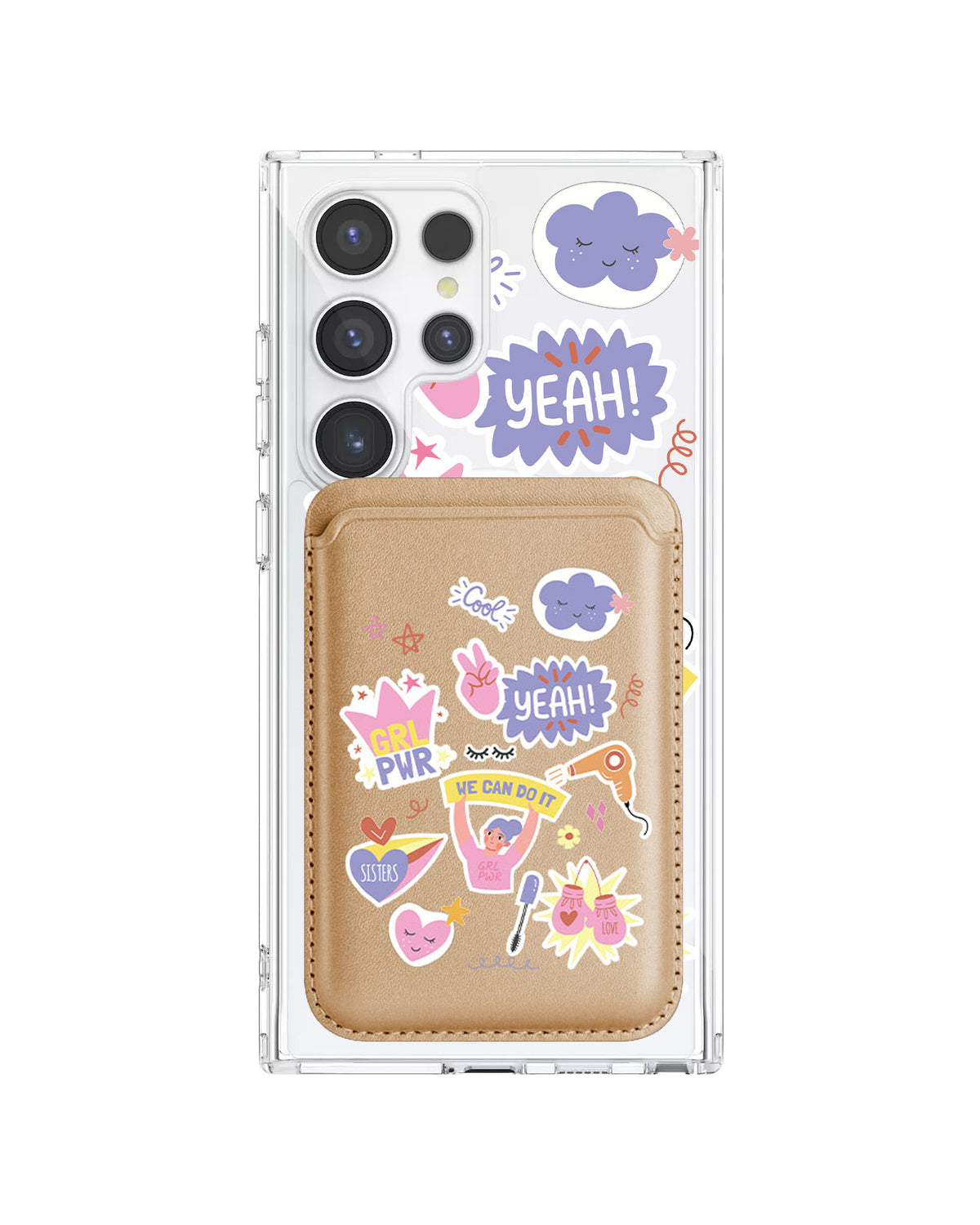 Android Magnetic Wallet Case - Girl Power Sticker Pack