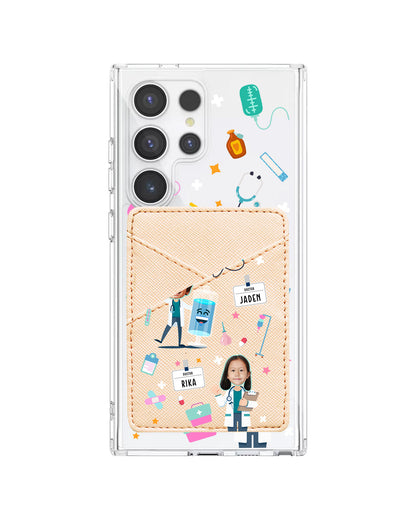 Android Phone Wallet Case - Face Grid Dream Doctor