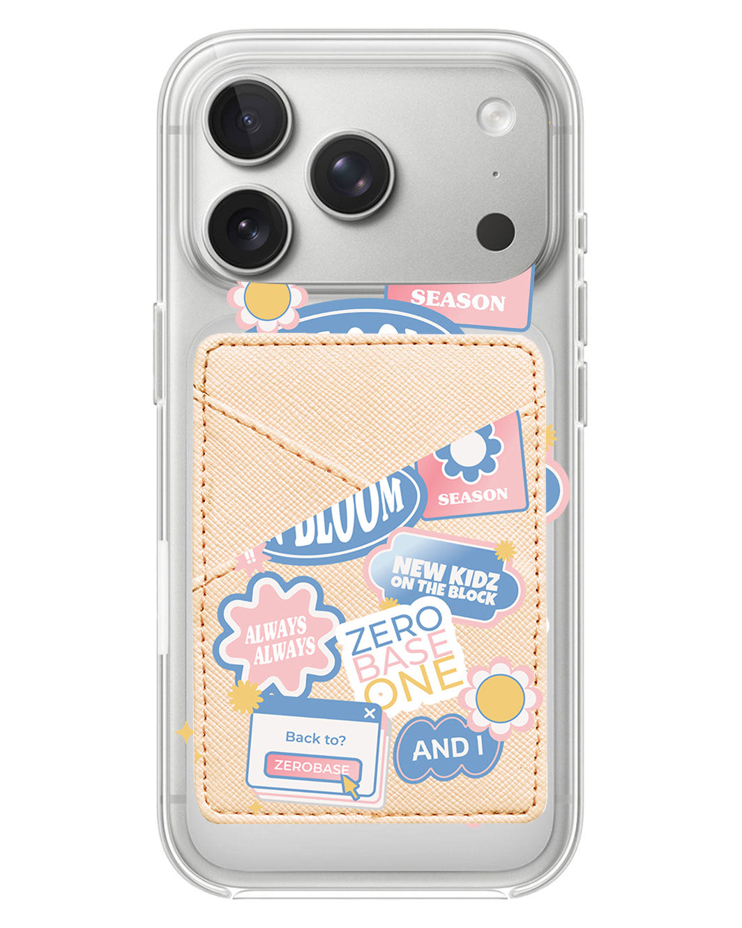 iPhone Phone Wallet Case - Zerobaseone Song Sticker Pack