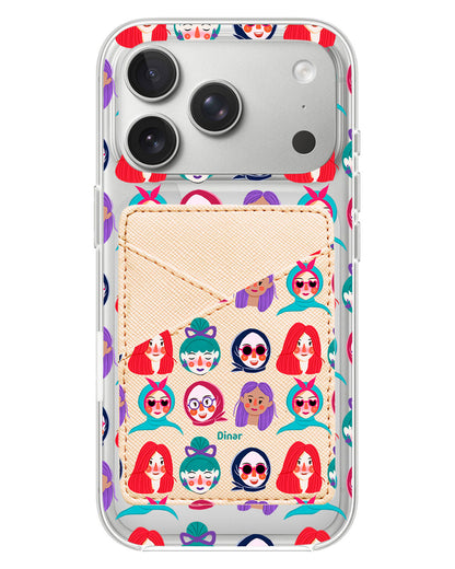 iPhone Phone Wallet Case - Cute Sweety Faces