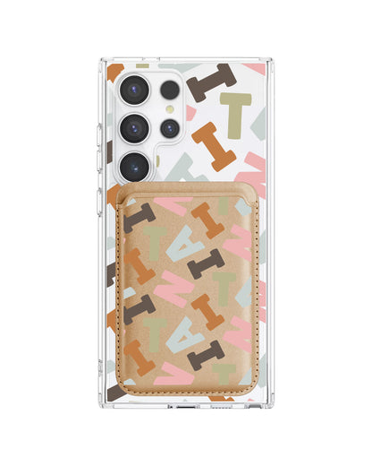 Android Magnetic Wallet Case - Scattered Monogram 4.0