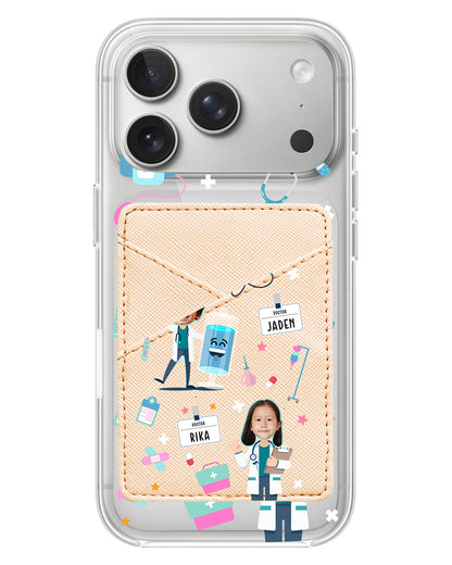 iPhone Phone Wallet Case - Face Grid Dream Doctor