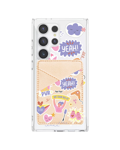 Android Phone Wallet Case - Girl Power Sticker Pack
