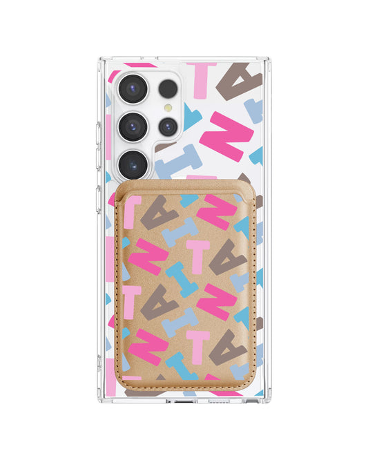 Android Magnetic Wallet Case - Scattered Monogram 2.0