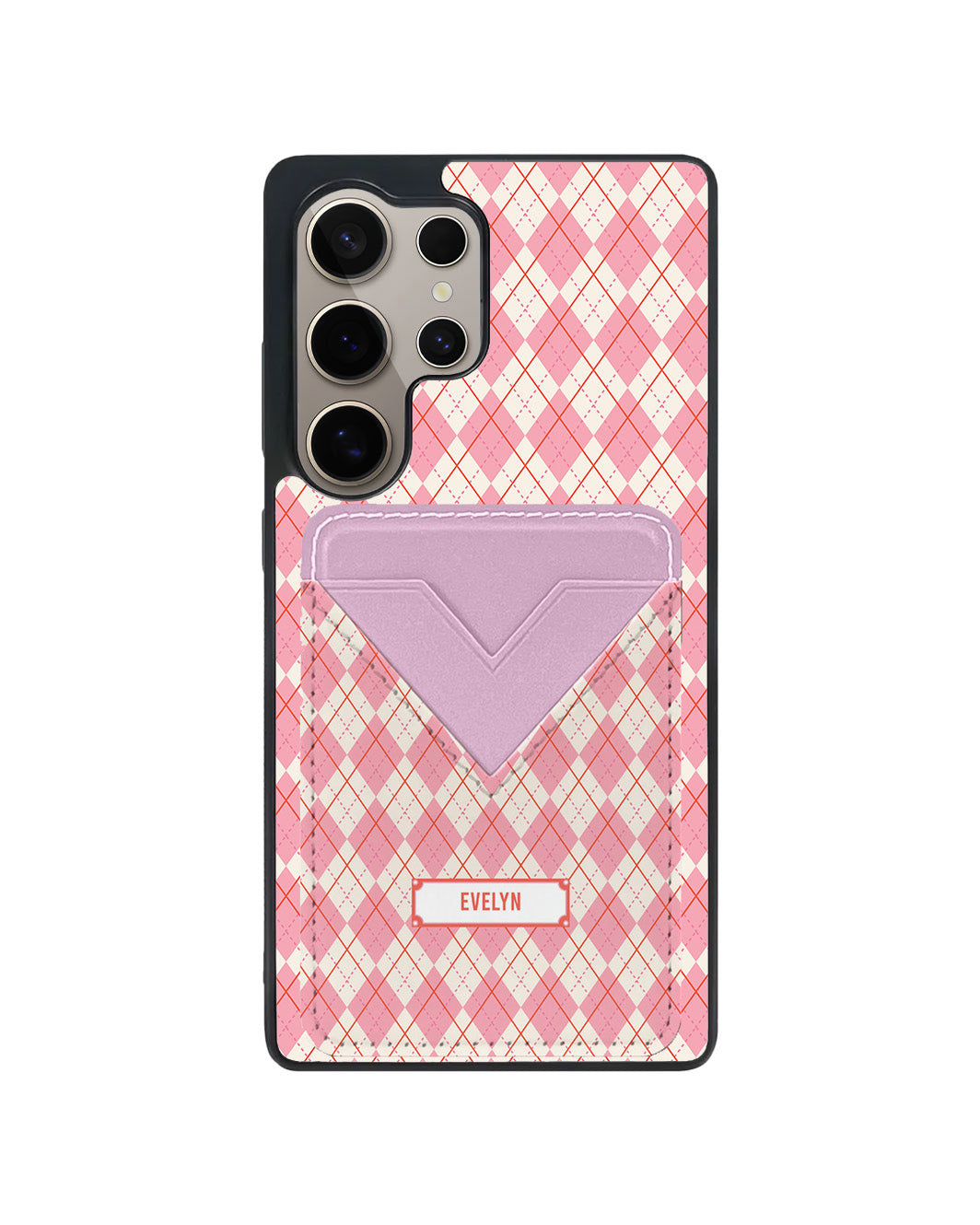 Android Avant Wallet Case - Pink Argyle