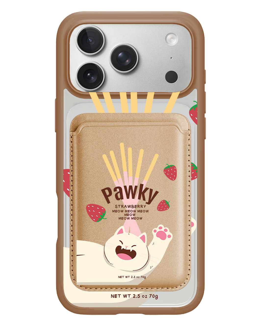 iPhone Magnetic Wallet Case - Pawky Cat
