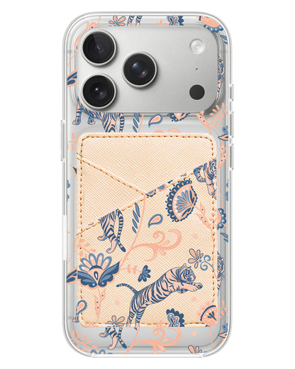 iPhone Phone Wallet Case - Tiger & Floral 5.0