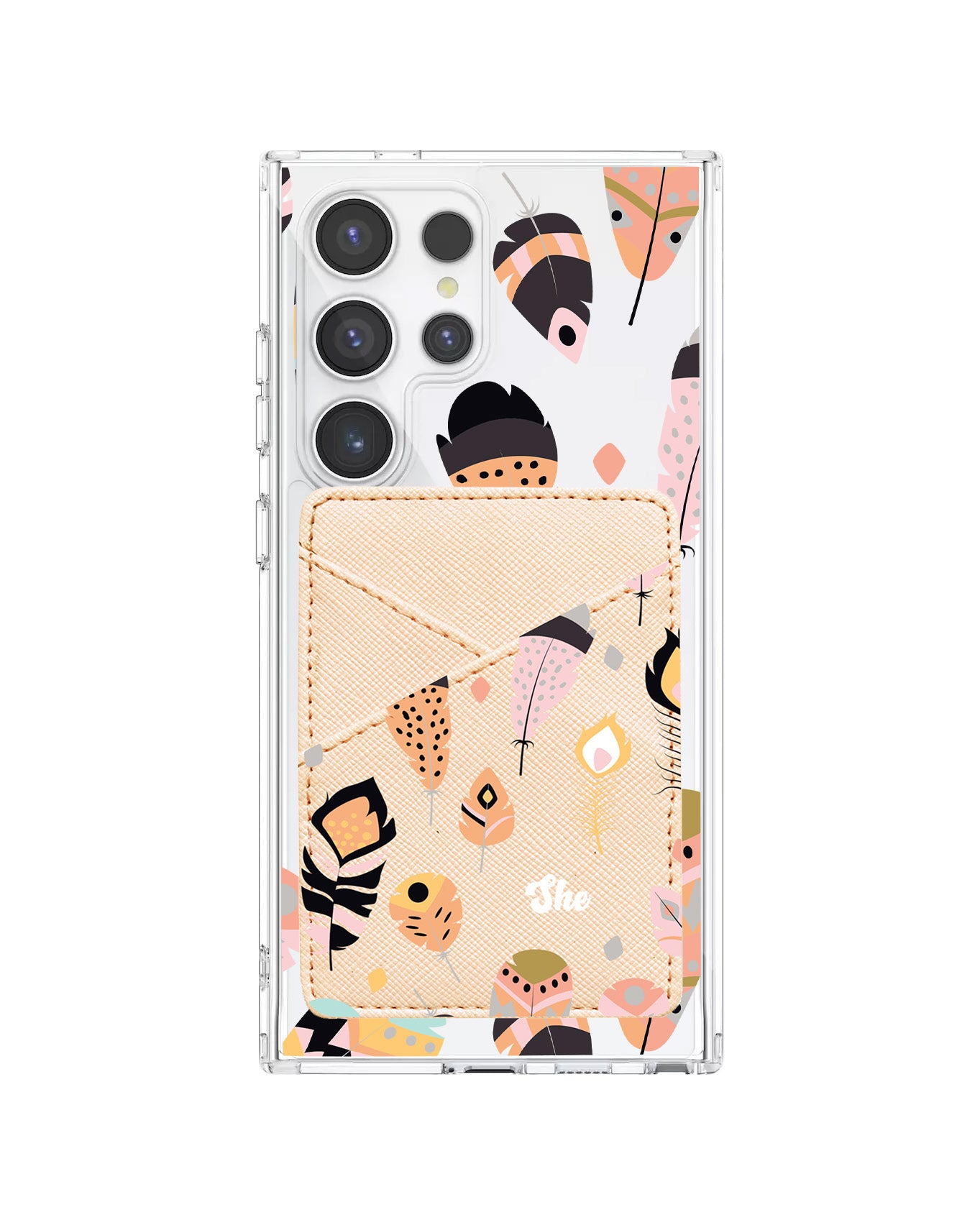 Android Phone Wallet Case - Feathers