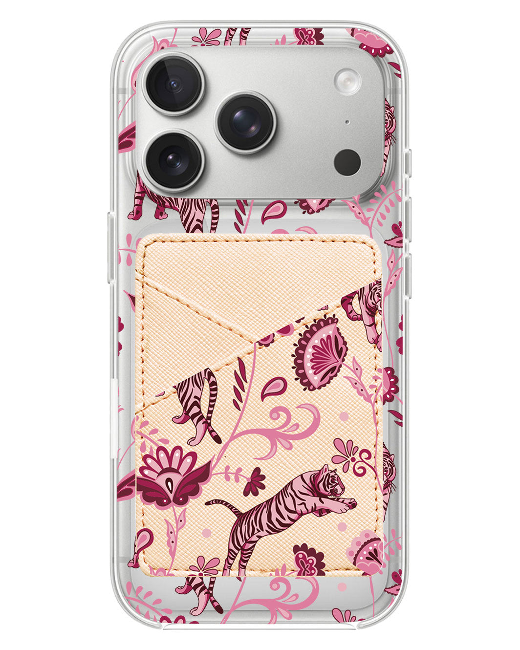 iPhone Phone Wallet Case - Tiger & Floral 2.0