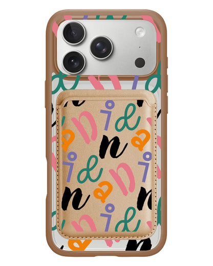 iPhone Magnetic Wallet Case - Playful Monogram 3.0