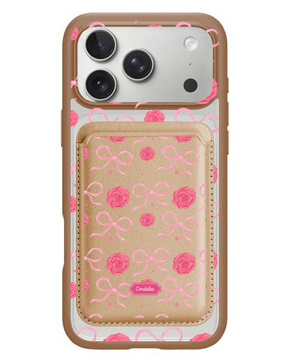 iPhone Magnetic Wallet Case - Coquette Rose