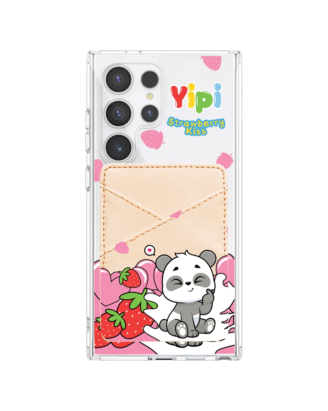 Android Phone Wallet Case - Yipi Strawberry Kiss