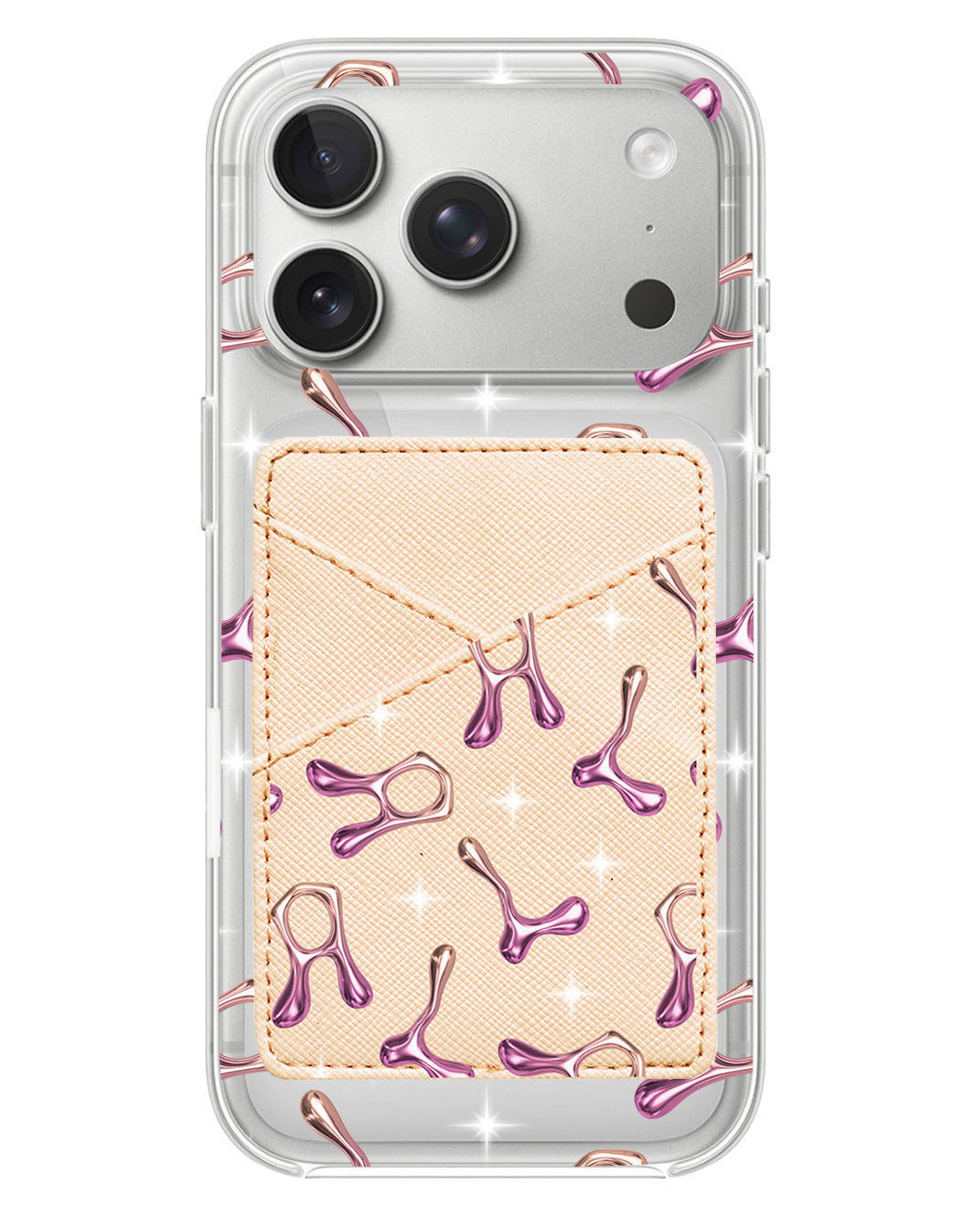 iPhone Phone Wallet Case - Chrome Monogram 3.0