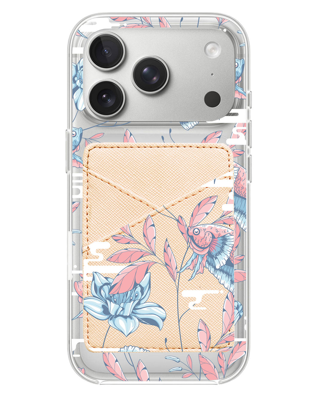 iPhone Phone Wallet Case - Fish & Floral 3.0