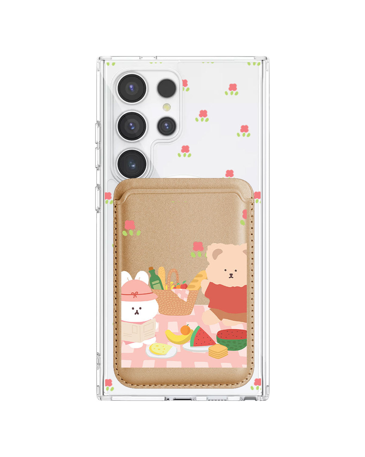 Android Magnetic Wallet Case - Picnic Pink