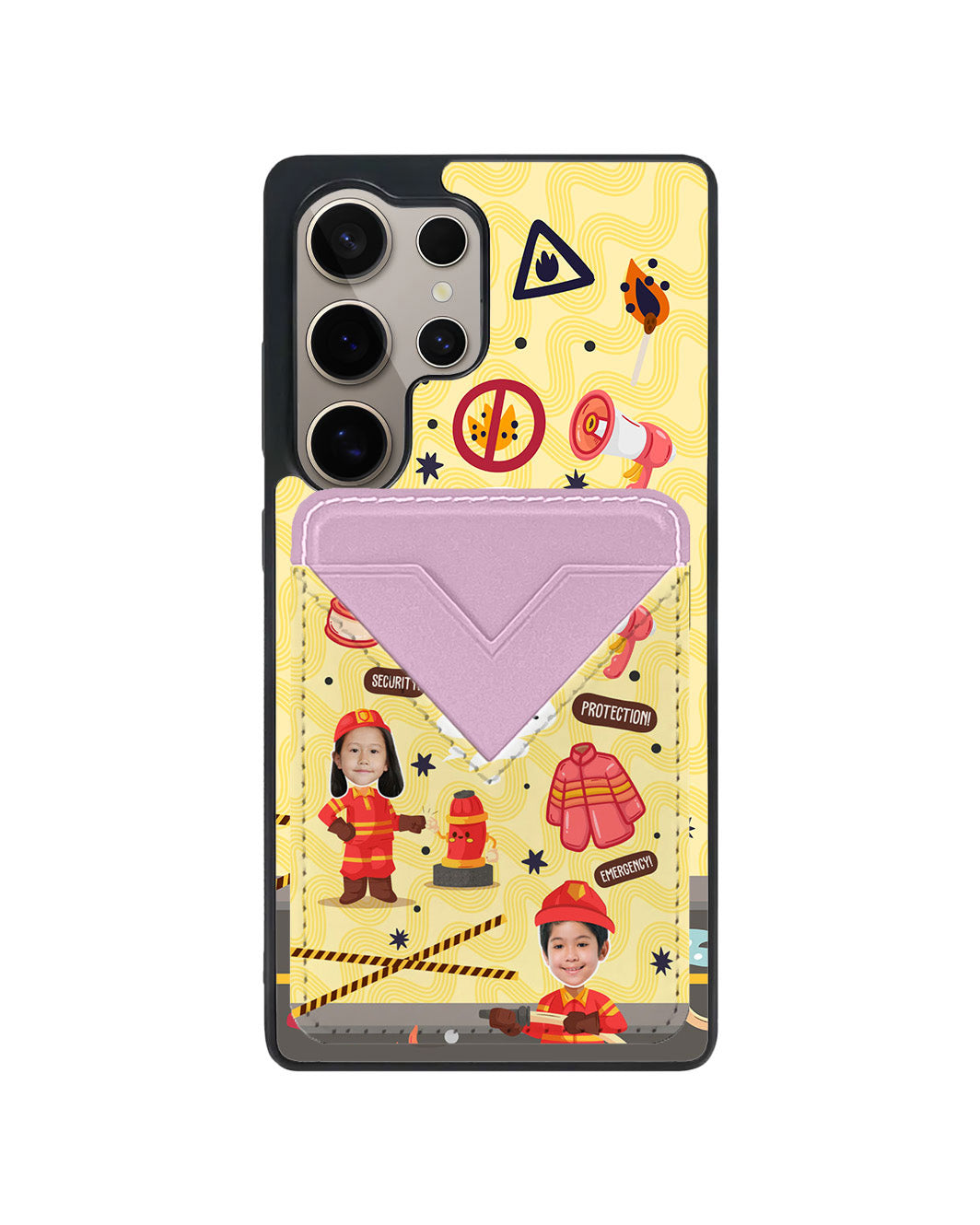Android Avant Wallet Case - Face Grid Dream Firefighter