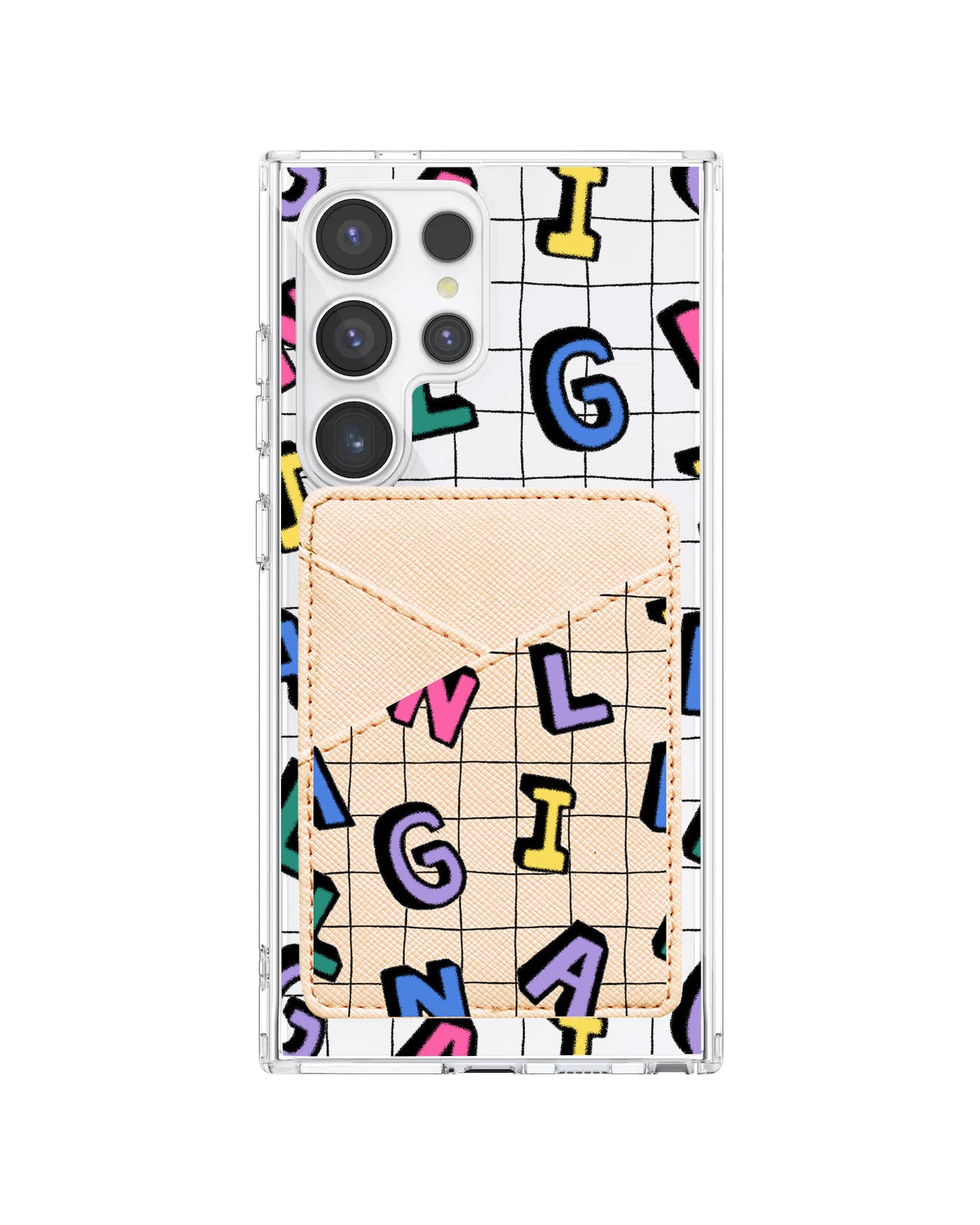 Android Phone Wallet Case - Playful Monogram 2.0