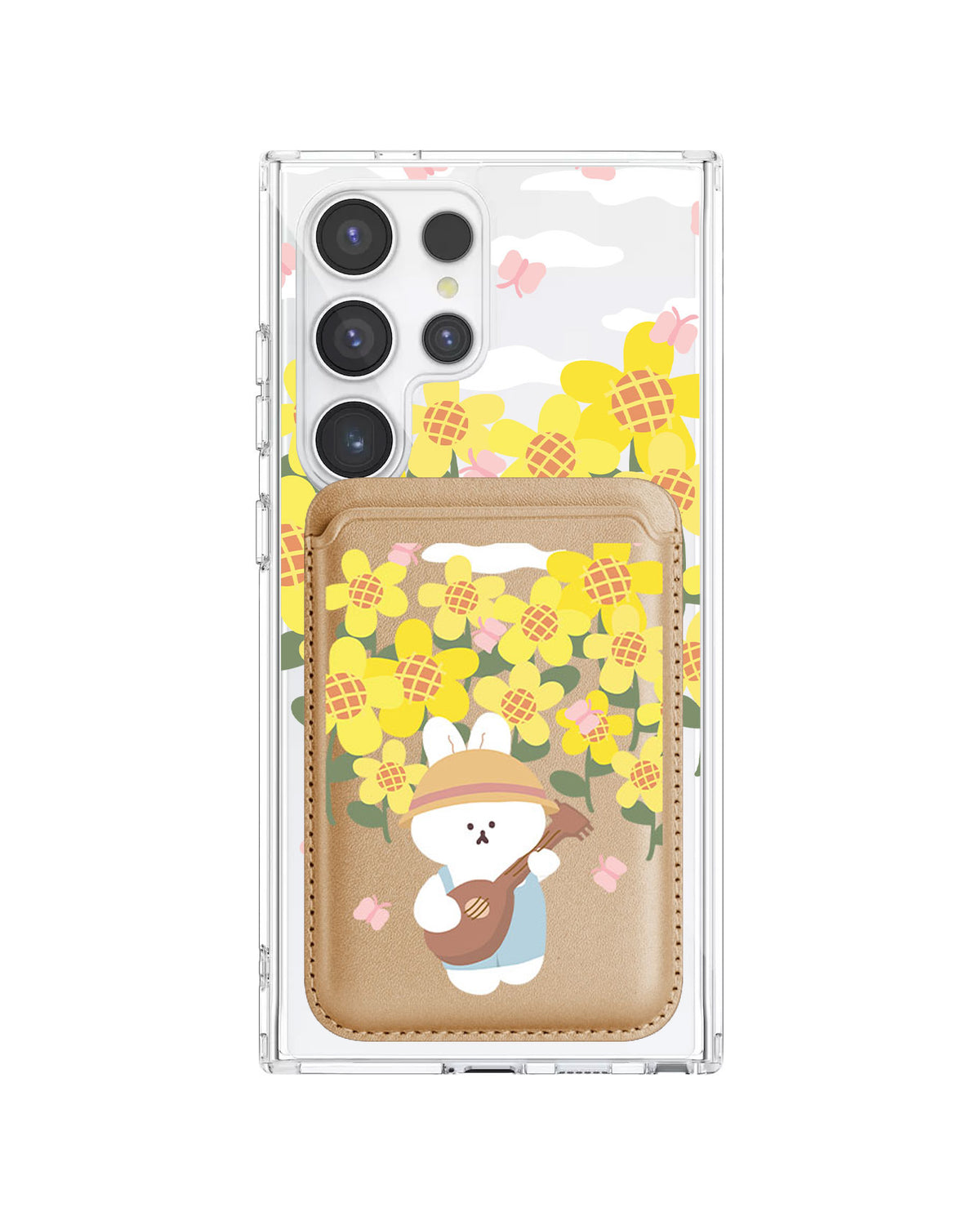 Android Magnetic Wallet Case - Bunny Ukulele