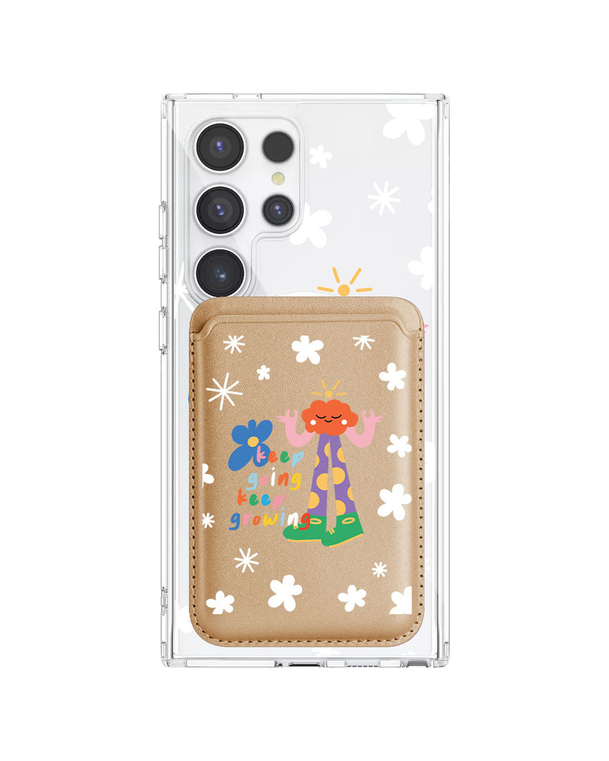 Android Magnetic Wallet Case - Keep Growing