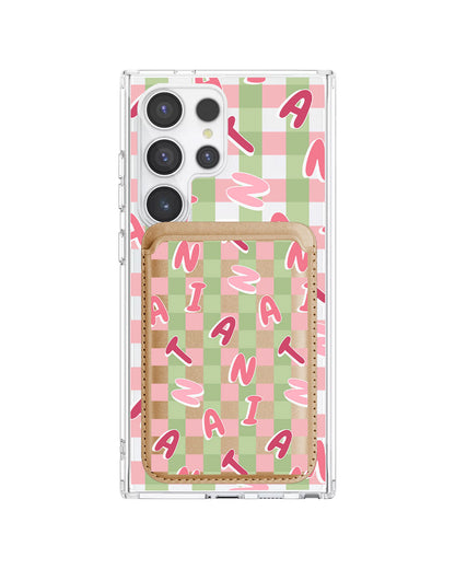 Android Magnetic Wallet Case - Checkered Monogram 4.0