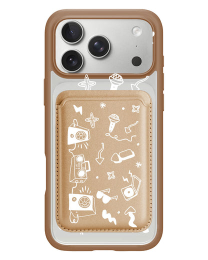 iPhone Magnetic Wallet Case - Rock n Roll White