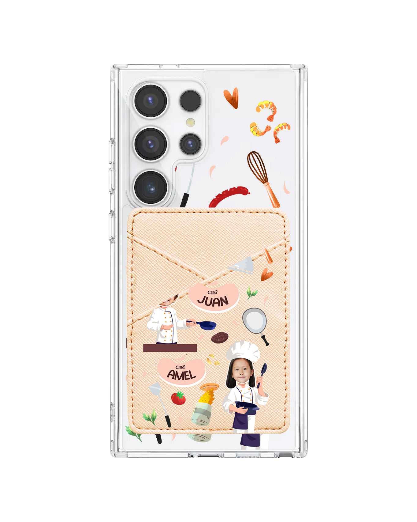 Android Phone Wallet Case - Face Grid Dream Chef