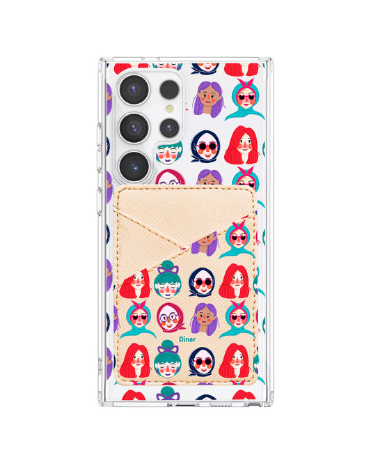 Android Phone Wallet Case - Cute Sweety Faces