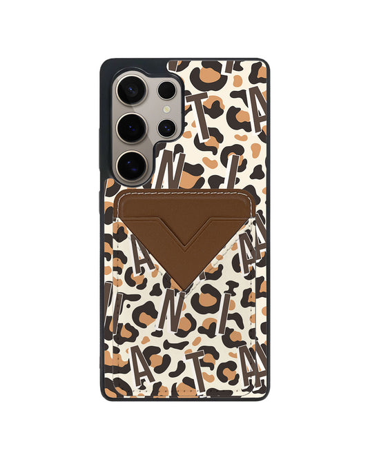 Android Avant Wallet Case - Leopard Monogram 2.0