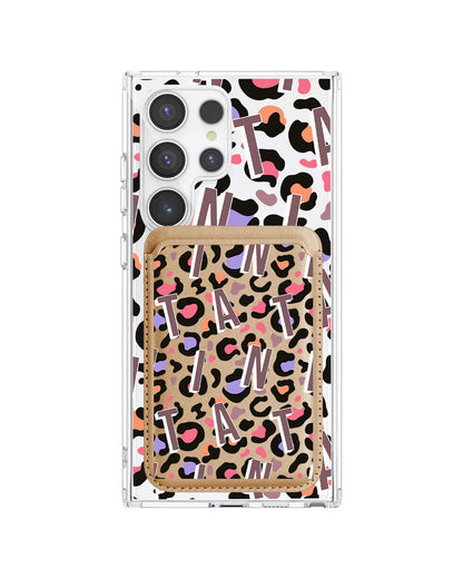 Android Magnetic Wallet Case - Leopard Monogram 5.0