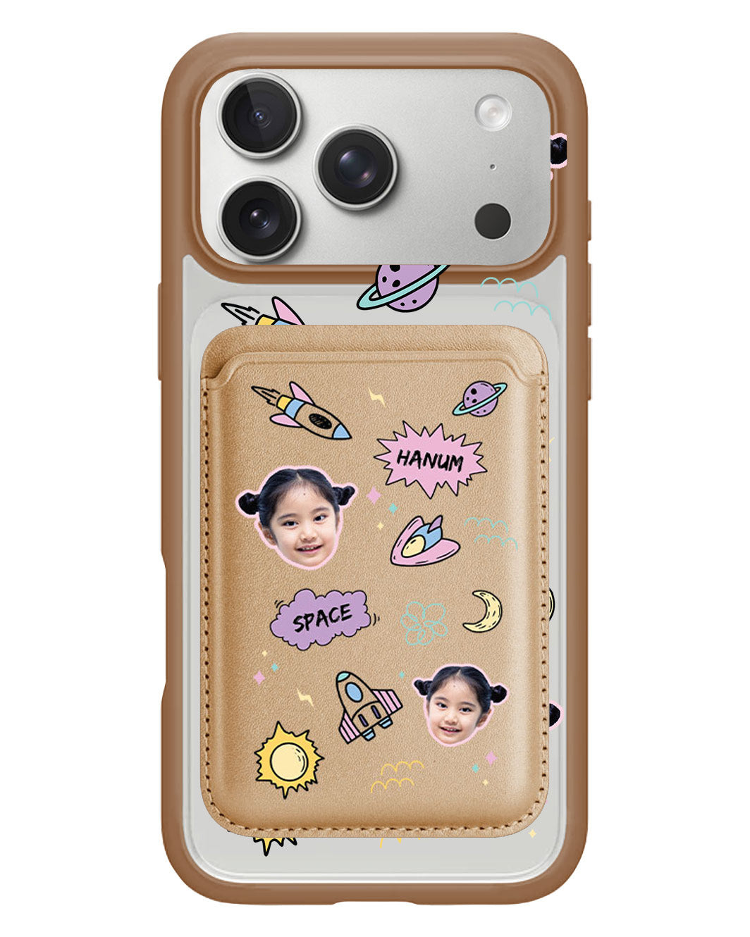 iPhone Magnetic Wallet Case - Face Grid Space