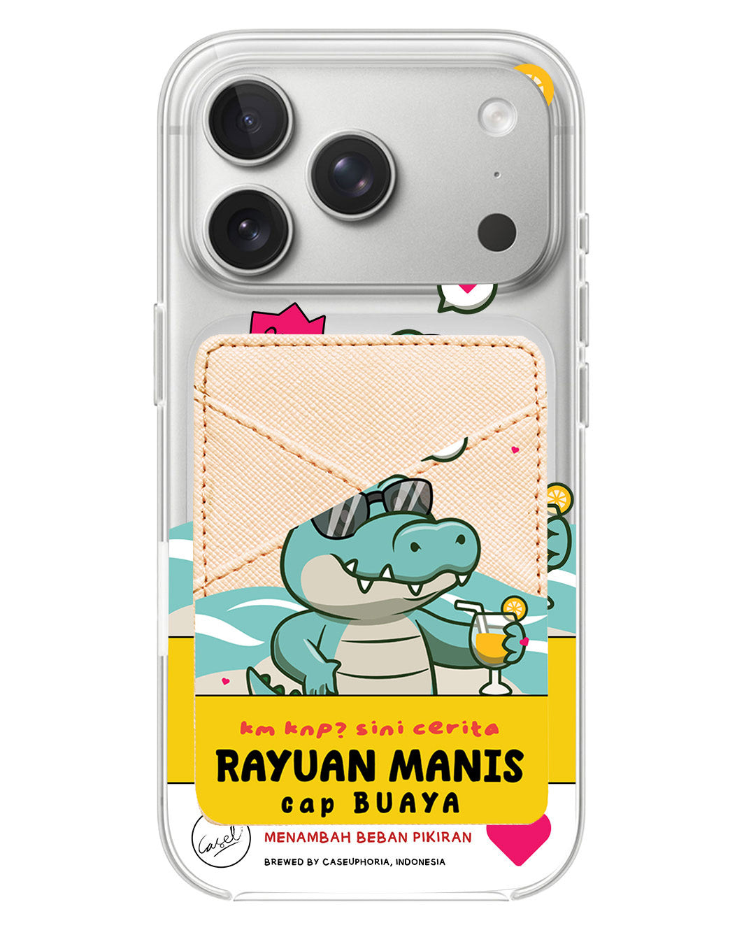 iPhone Phone Wallet Case - Cap Buaya