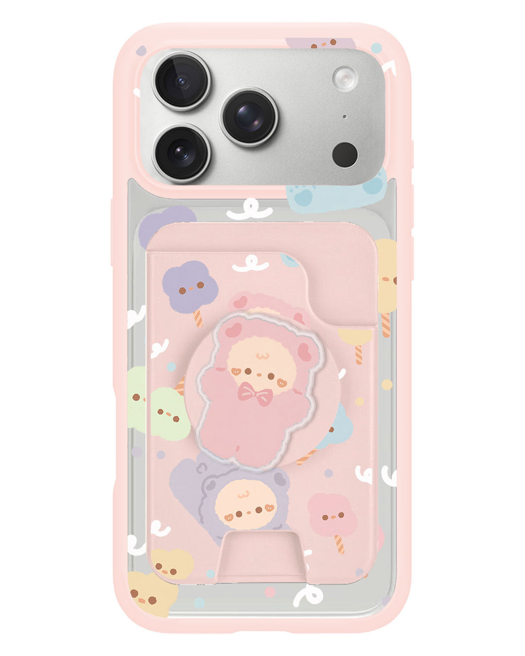 iPhone Magpop Wallet - Cotton Teddy