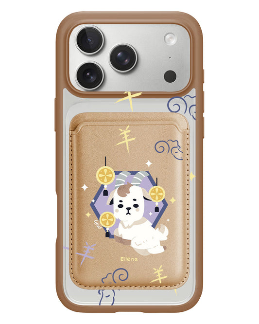 iPhone Magnetic Wallet Case - Goat (Chinese Zodiac / Shio)