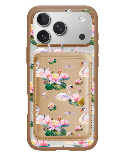 iPhone Magnetic Wallet Case - Swan