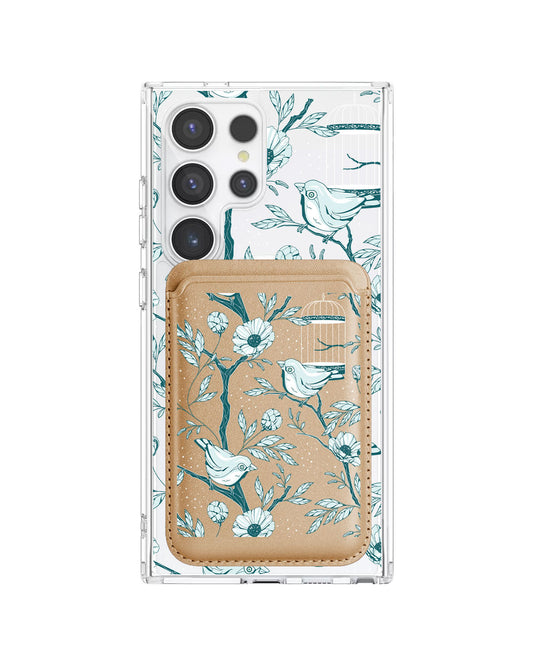 Android Magnetic Wallet Case - Lovebird Monochrome 6.0