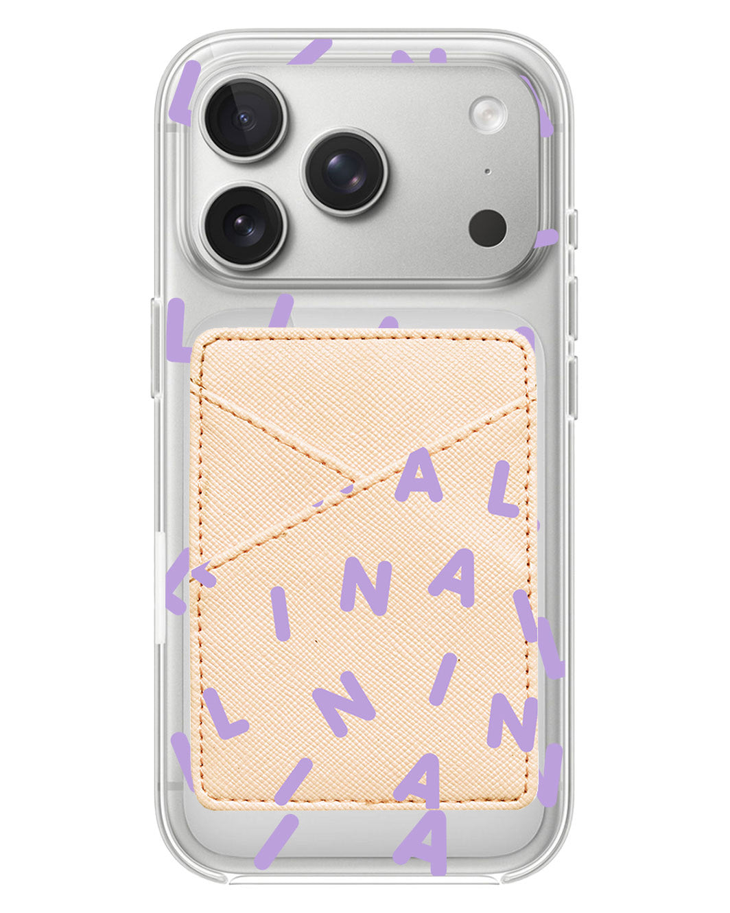 iPhone Phone Wallet Case - Monogram 2.0 Ungu