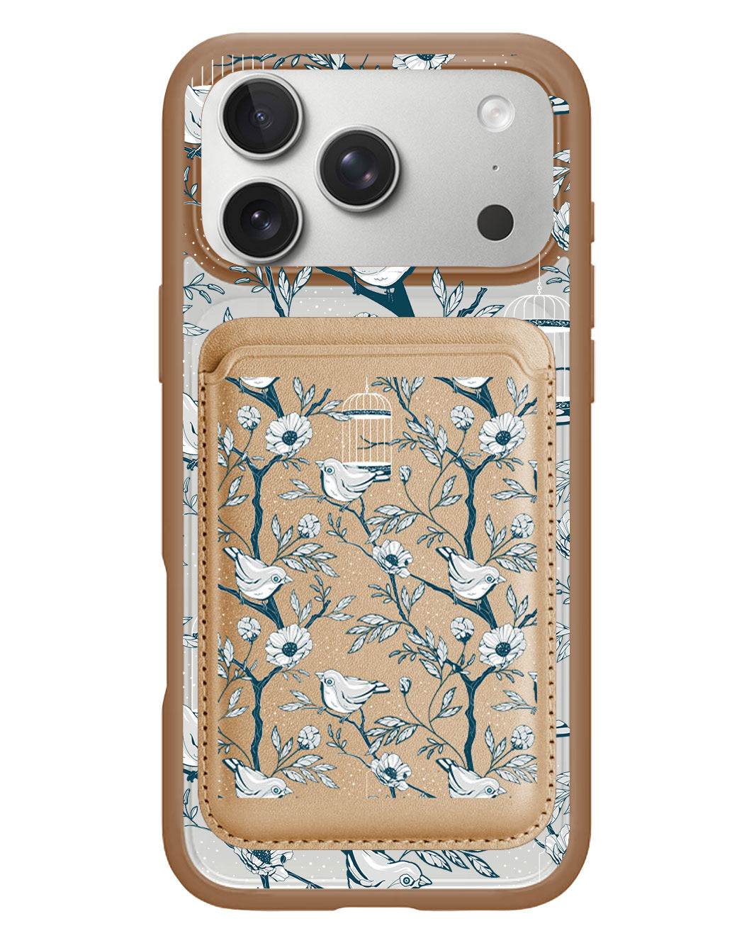iPhone Magnetic Wallet Case - Lovebird Monochrome