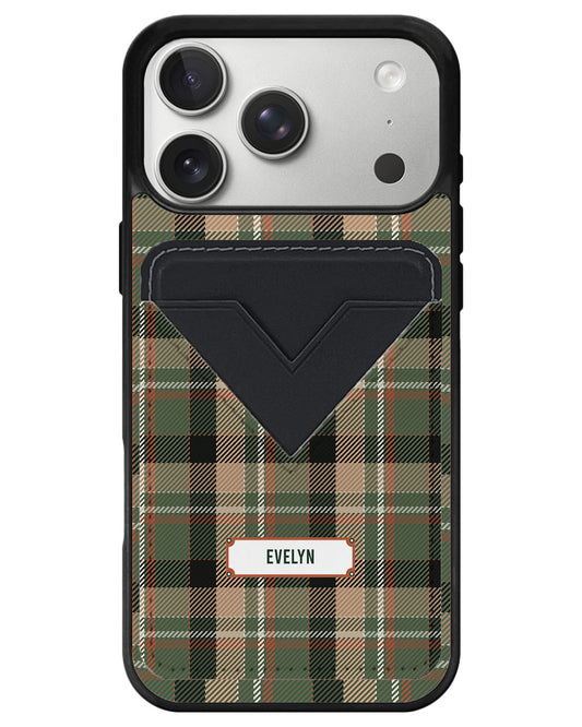 iPhone Avant Wallet Case - Peppermint Tartan