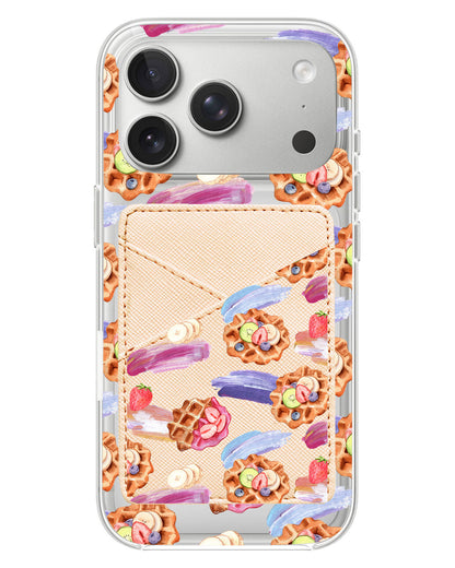 iPhone Phone Wallet Case - Waffles