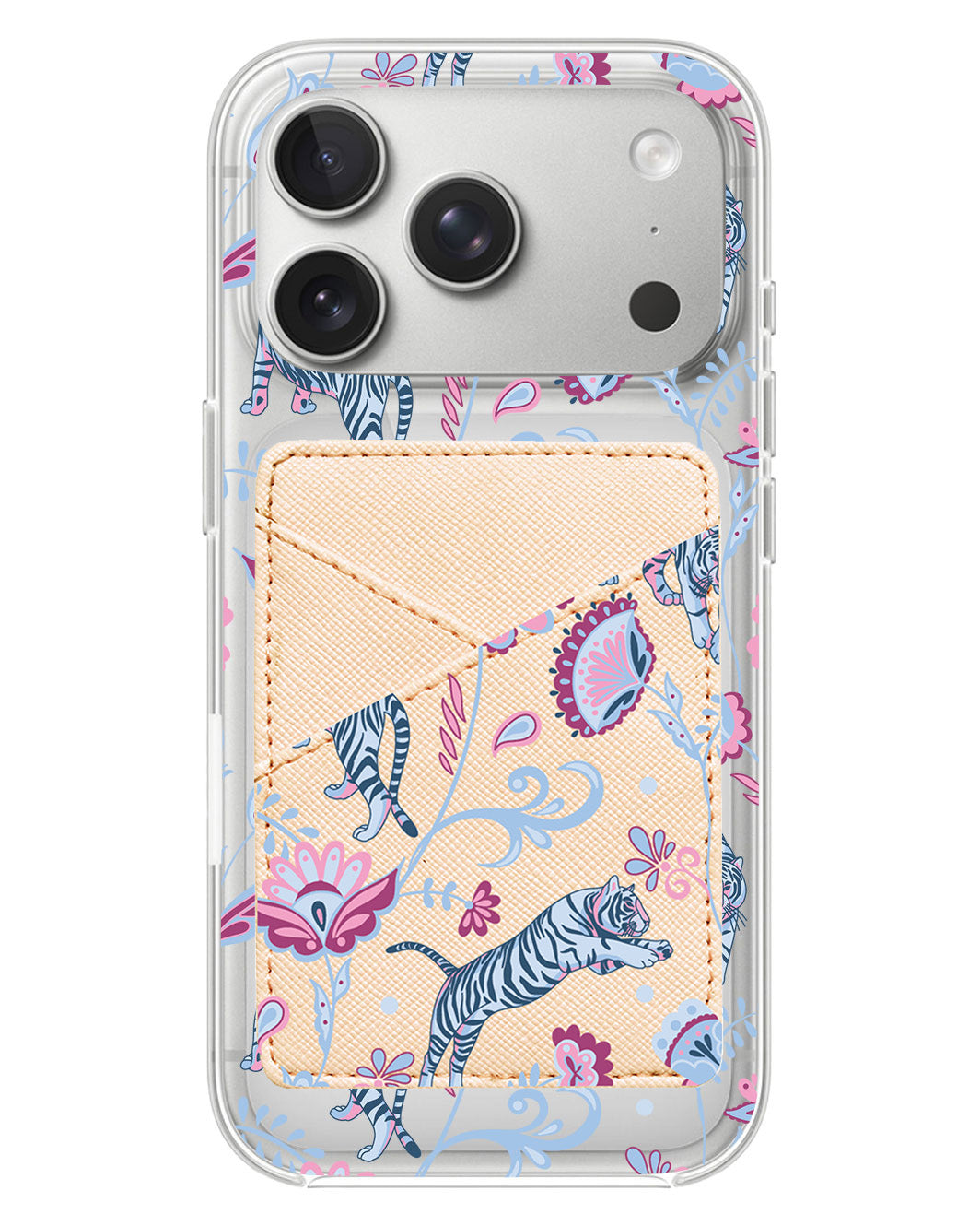 iPhone Phone Wallet Case - Tiger & Floral 3.0