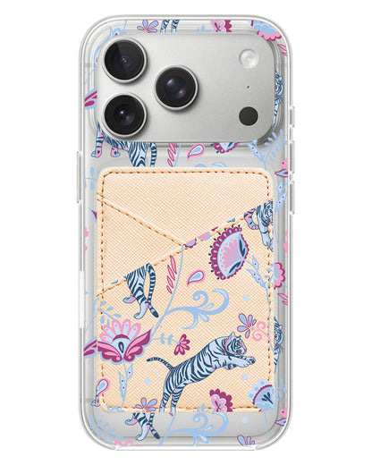 iPhone Phone Wallet Case - Tiger & Floral 3.0