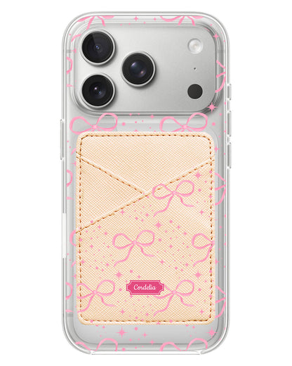 iPhone Phone Wallet Case - Coquette Glittery Bow