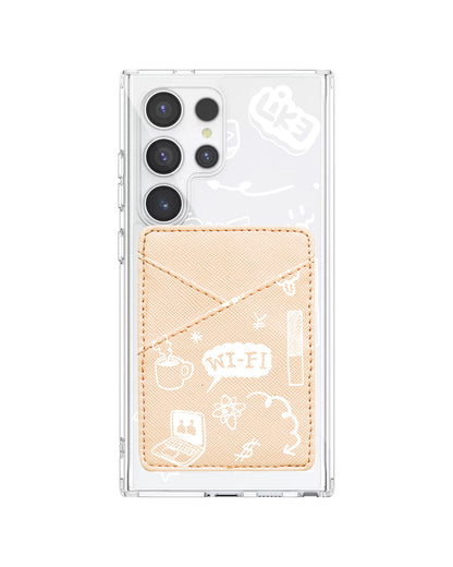Android Phone Wallet Case - Social White
