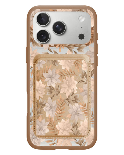 iPhone Magnetic Wallet Case - Rustic Lily