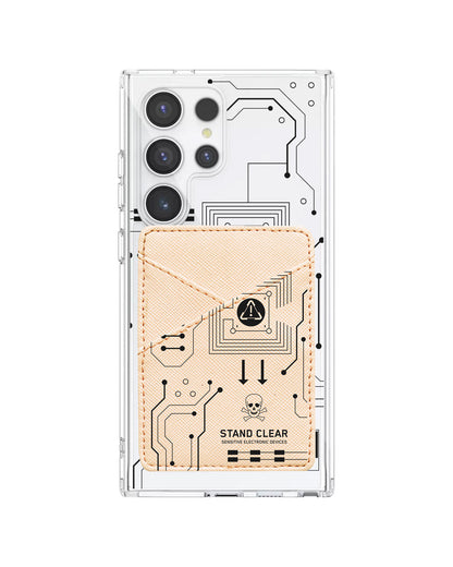 Android Phone Wallet Case - Circuit Black