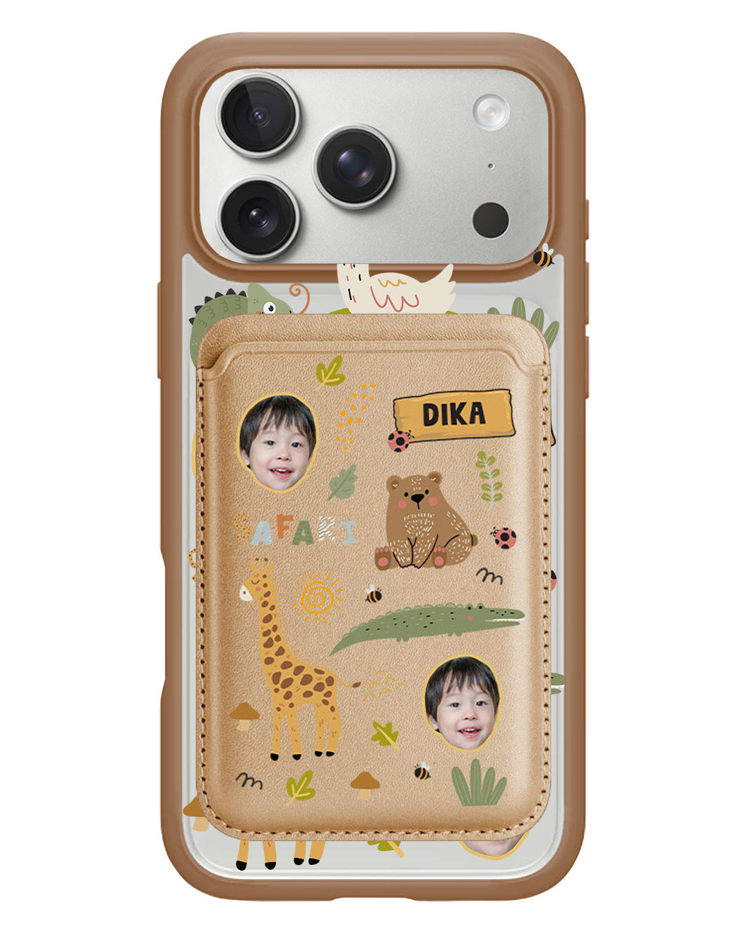iPhone Magnetic Wallet Case - Face Grid Safari