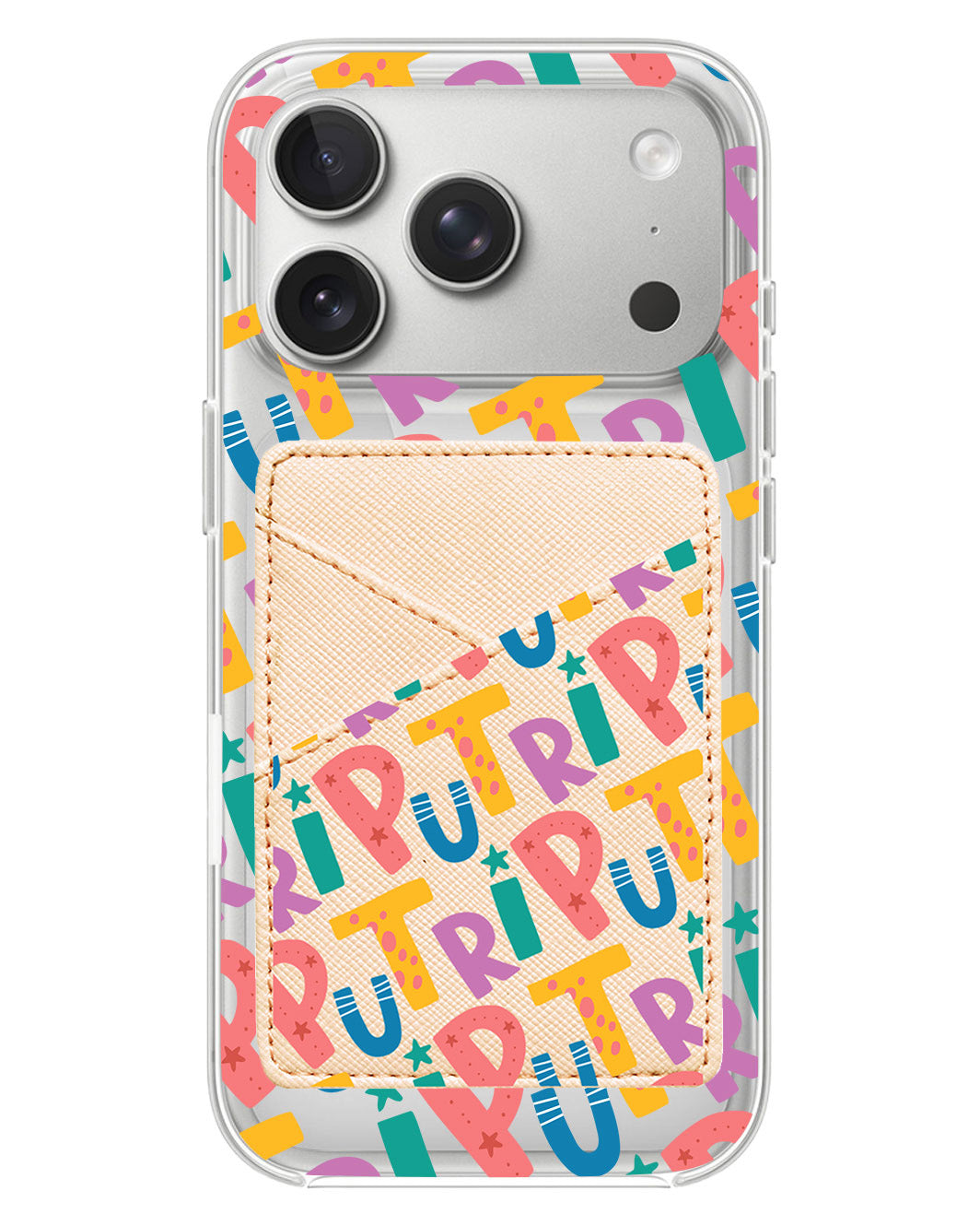 iPhone Phone Wallet Case - Playful Monogram 4.0