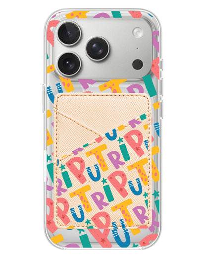 iPhone Phone Wallet Case - Playful Monogram 4.0
